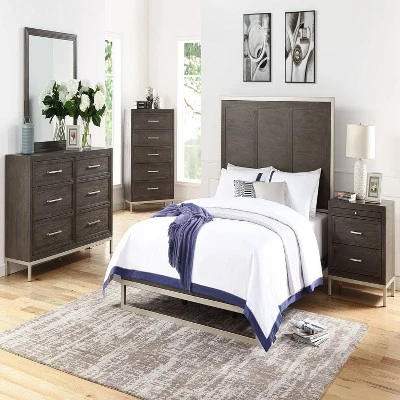 King Broomfield Panel Bed Walnut - Steve Silver Co. 3 King Broomfield Panel Bed Walnut - Steve Silver Co. - Image 2