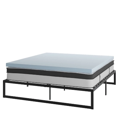 Flash Furniture 14 Inch Metal Platform Bed Frame With 12 Inch Pocket Spring Mattress In A Box And 3 Inch Cool Gel Memory Foam Topper 19 Flash Furniture 14 Inch Metal Platform Bed Frame With 12 Inch Pocket Spring Mattress In A Box And 3 Inch Cool Gel Memory Foam Topper - Image 17