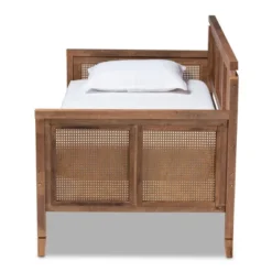 Twin Toveli Wood Daybed Ash Walnut - Baxton Studio
