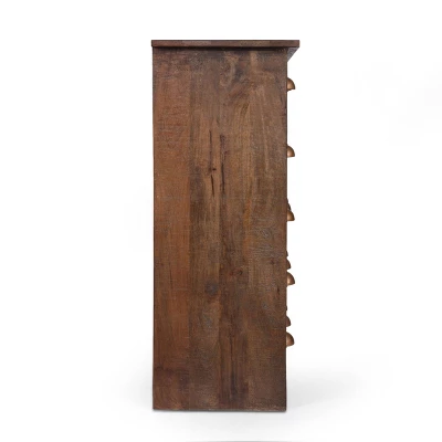 Terrell Handcrafted Boho Mango Wood Cabinet Antique Natural - Christopher Knight Home 9 Terrell Handcrafted Boho Mango Wood Cabinet Antique Natural - Christopher Knight Home - Image 7