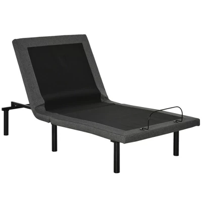 HOMCOM Twin XL Adjustable Bed Frame, Ergonomic Zero Gravity Power Bed Base With Head And Foot Incline, Memory, And Wireless Remote, Gray 5 HOMCOM Twin XL Adjustable Bed Frame, Ergonomic Zero Gravity Power Bed Base With Head And Foot Incline, Memory, And Wireless Remote, Gray - Image 3