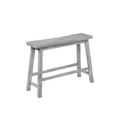 Saddle Design Wooden Bench With Grain Details - Benzara 8 Saddle Design Wooden Bench With Grain Details - Benzara - Image 6