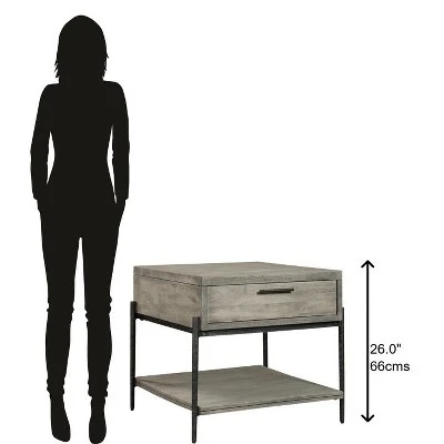 Hekman 24903 End Tbl W/ Drawer Bedford Gray 6 Hekman 24903 End Tbl W/ Drawer Bedford Gray - Image 4