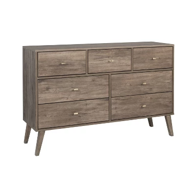 7 Drawer Milo Mid-Century Modern Dresser - Prepac 3 7 Drawer Milo Mid-Century Modern Dresser - Prepac
