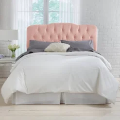 California King Tufted Headboard In Velvet Pink - Skyline Furniture 12 California King Tufted Headboard In Velvet Pink - Skyline Furniture -Bedroom Home Store GUEST 98f299e5 29b2 40be 9681 c76189502fc1 1
