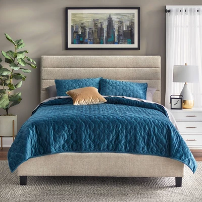 Queen Raquel Channel Upholstered Headboard - Lifestorey 4 Queen Raquel Channel Upholstered Headboard - Lifestorey - Image 2