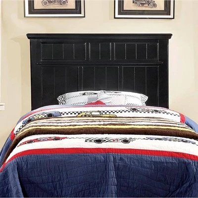 Twin Dakota Adjustable Wood Headboard Black - HOMES: Inside + Out 3 Twin Dakota Adjustable Wood Headboard Black - HOMES: Inside + Out