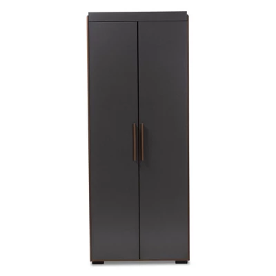 7 Shelf Wardrobe Rikke Two-Tone Wood Storage Cabinet Brown - Baxton Studio 10 7 Shelf Wardrobe Rikke Two-Tone Wood Storage Cabinet Brown - Baxton Studio - Image 9