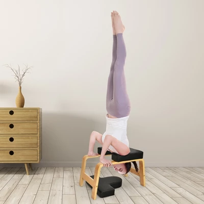 Costway Yoga Headstand Bench For Workout Relieve Fatigue Body Building Black 11 Costway Yoga Headstand Bench For Workout Relieve Fatigue Body Building Black - Image 9
