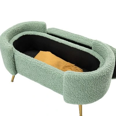 Alina Storage Bench With Metal Legs For Bedroom | ARTFUL LIVING DESIGN 8 Alina Storage Bench With Metal Legs For Bedroom | ARTFUL LIVING DESIGN - Image 6