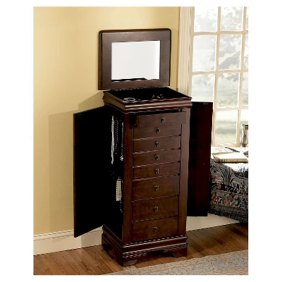 Josette Jewelry Armoire Cherry - Powell Company 5 Josette Jewelry Armoire Cherry - Powell Company - Image 3