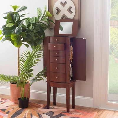 Francesca Jewelry Armoire Merlot Brown - Powell Company 3 Francesca Jewelry Armoire Merlot Brown - Powell Company