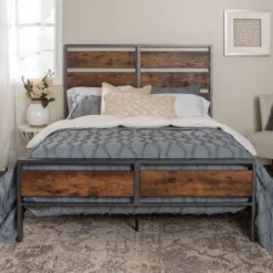 Queen Urban Chic Metal And Wood Plank Bed Brown - Saracina Home 15 Queen Urban Chic Metal And Wood Plank Bed Brown - Saracina Home -Bedroom Home Store GUEST 9ba450b4 e465 46ef 9f8f 881f1960dbc8
