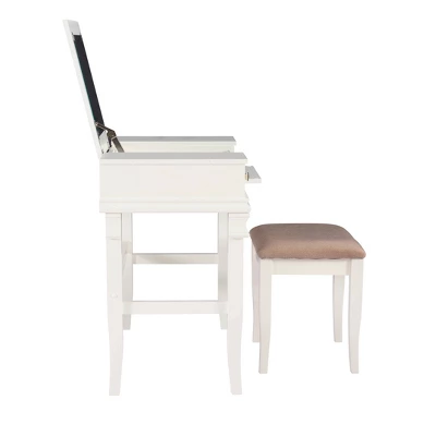 Adler Vanity Set White - Linon 7 Adler Vanity Set White - Linon - Image 6