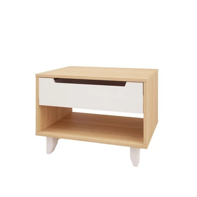 Queen 3pc Radiance Platform Bed Bundle Natural Maple/White- Nexera 4 Queen 3pc Radiance Platform Bed Bundle Natural Maple/White- Nexera - Image 2