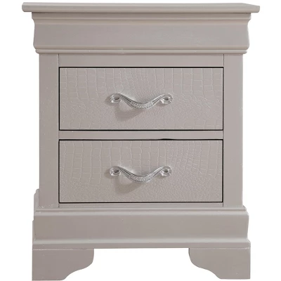 Passion Furniture Lorana 2-Drawer Nightstand (24 In. H X 16 In. W X 21 In. D) 9 Passion Furniture Lorana 2-Drawer Nightstand (24 In. H X 16 In. W X 21 In. D) - Image 7