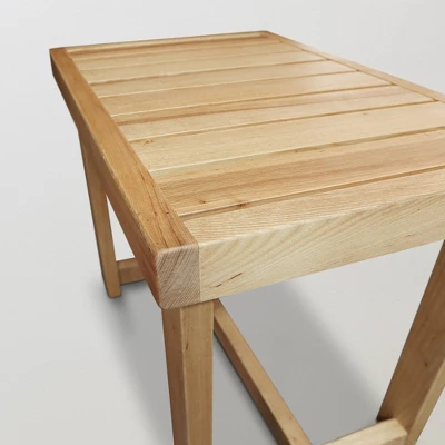 18"H Solid White Oak Mini Bench - Flora Home 11 18"H Solid White Oak Mini Bench - Flora Home - Image 9