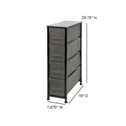 Flash Furniture 4 Drawer Slim Wood Top Cast Iron Frame Vertical Storage Dresser With Easy Pull Fabric Drawers 15 Flash Furniture 4 Drawer Slim Wood Top Cast Iron Frame Vertical Storage Dresser With Easy Pull Fabric Drawers -Bedroom Home Store GUEST 9da0acc2 a0c6 4617 a56a da4f581813b7