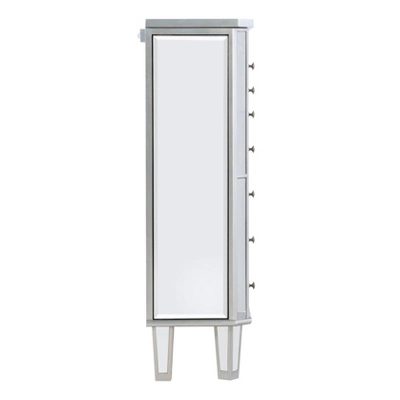 Aislin Jewelry Armoire Mirror/Silver - Powell Company 6 Aislin Jewelry Armoire Mirror/Silver - Powell Company - Image 4