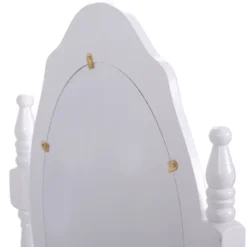 Tangkula Oval Mirror 4 Drawer Vanity Mirror Makeup Table W/ Cushioned Stool White 12 Tangkula Oval Mirror 4 Drawer Vanity Mirror Makeup Table W/ Cushioned Stool White -Bedroom Home Store GUEST 9e156934 11c0 4352 a510 71440b6508eb