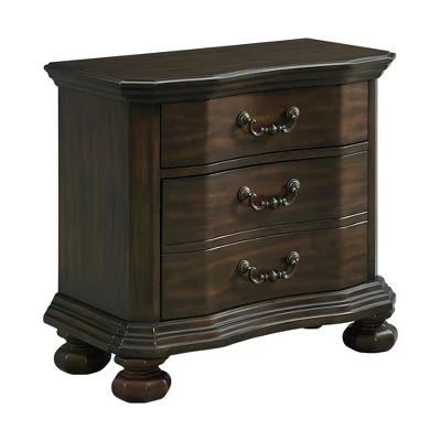 Serena 3 Drawer Nightstand With USB Ports Espresso - Picket House Furnishings 3 Serena 3 Drawer Nightstand With USB Ports Espresso - Picket House Furnishings