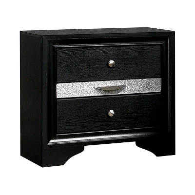 2pc Queen Whether By Bed With Nightstand Black - MiBasics 4 2pc Queen Whether By Bed With Nightstand Black - MiBasics - Image 2