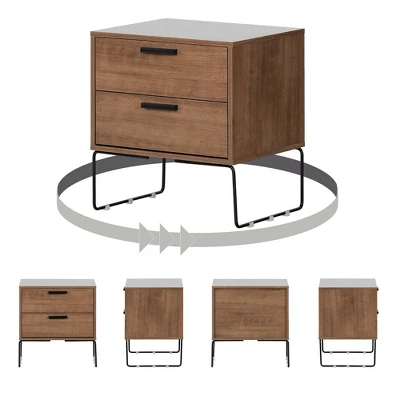 Slendel 2 Drawer Nightstand Light Brown - South Shore 7 Slendel 2 Drawer Nightstand Light Brown - South Shore - Image 5