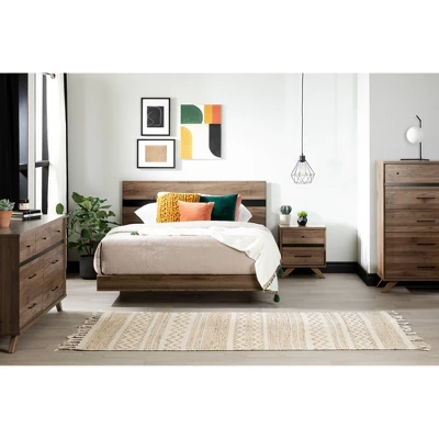 Flam 7 Drawer Double Dresser Natural Walnut/Matte Black - South Shore 4 Flam 7 Drawer Double Dresser Natural Walnut/Matte Black - South Shore - Image 2