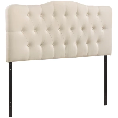 Annabel King Upholstered Fabric Headboard Ivory - Modway 5 Annabel King Upholstered Fabric Headboard Ivory - Modway - Image 3