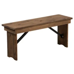Emma And Oliver 40" X 12" Antique Rustic Solid Pine Folding Farm Bench - Portable Bench 29 Emma And Oliver 40" X 12" Antique Rustic Solid Pine Folding Farm Bench - Portable Bench -Bedroom Home Store GUEST a0e2606b 11ab 47b0 88b7 a8a779f4c7c9