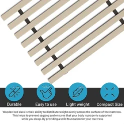 Continental Sleep, 0.75-Inch Standard Vertical Mattress Support Wooden Bunkie Board/Slats 12 Continental Sleep, 0.75-Inch Standard Vertical Mattress Support Wooden Bunkie Board/Slats -Bedroom Home Store GUEST a27b9f95 d8ea 4185 bcca 964c01526d1a