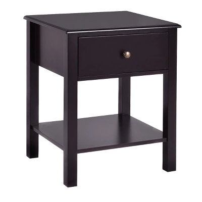 Costway End Table Nightstand Storage Display Furniture Drawer Shelf Beside Brown 4 Costway End Table Nightstand Storage Display Furniture Drawer Shelf Beside Brown - Image 2