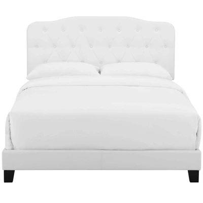 Twin Amelia Twin Faux Leather Bed White - Modway 6 Twin Amelia Twin Faux Leather Bed White - Modway - Image 4