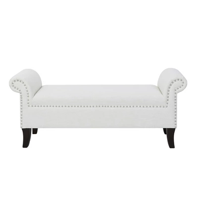 Jennifer Taylor Home Kathy Roll Arm Entryway Accent Bench 5 Jennifer Taylor Home Kathy Roll Arm Entryway Accent Bench - Image 3
