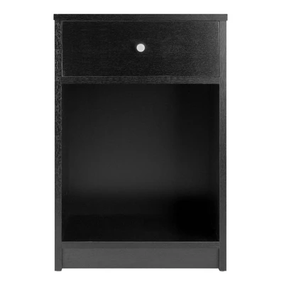 Squamish Nightstand With 1 Drawer - Black - Winsome 4 Squamish Nightstand With 1 Drawer - Black - Winsome - Image 2