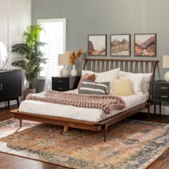 Boho Solid Wood Spindle Platform Bed - Saracina Home 30 Boho Solid Wood Spindle Platform Bed - Saracina Home -Bedroom Home Store GUEST a59e04b0 9472 44a4 aa47 43be053d19eb