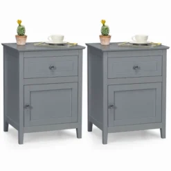 Costway 2PCS Nightstand With Drawer Accent Side End Table Storage Cabinet WhiteNatural 24 Costway 2PCS Nightstand With Drawer Accent Side End Table Storage Cabinet WhiteNatural -Bedroom Home Store GUEST a5bc57a7 0c7b 4378 99d1 0fb1b858a260