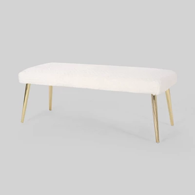 Capernaum Faux Fur Bench - Christopher Knight Home 10 Capernaum Faux Fur Bench - Christopher Knight Home - Image 8