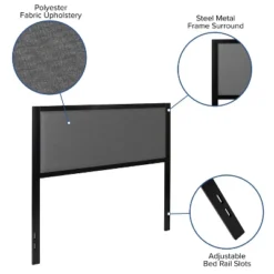 Merrick Lane Headboard Upholstered Headboard With Metal Frame And Adjustable Rail Slots 17 Merrick Lane Headboard Upholstered Headboard With Metal Frame And Adjustable Rail Slots -Bedroom Home Store GUEST a707b263 b4de 4ec9 a429 c049e8789299