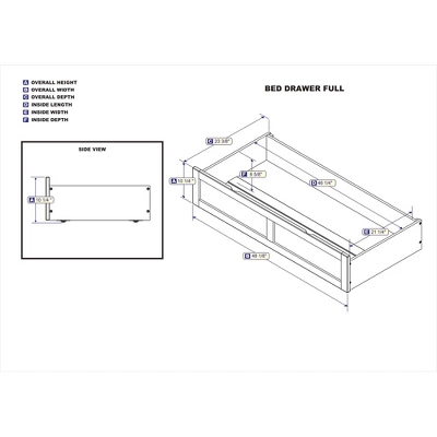 Full Foot Drawer Walnut - AFI 6 Full Foot Drawer Walnut - AFI - Image 4