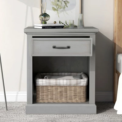 Modern Wooden Nightstand With Drawers Storage - ModernLuxe 3 Modern Wooden Nightstand With Drawers Storage - ModernLuxe