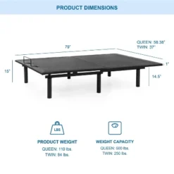 Serene Adjustable Back Support Bed Frame - HOMES: Inside + Out 16 Serene Adjustable Back Support Bed Frame - HOMES: Inside + Out -Bedroom Home Store GUEST a8a4178c 84f2 4198 b654 d7dd670ebdc5