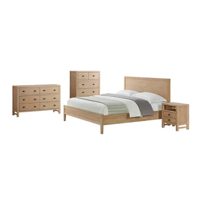 4pc Arden Wood Bedroom Set With 2 Drawer Nightstand Light Driftwood - Alaterre Furniture 17 4pc Arden Wood Bedroom Set With 2 Drawer Nightstand Light Driftwood - Alaterre Furniture - Image 15