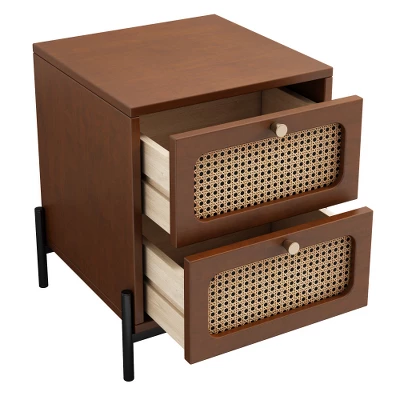 Organnice 2-Drawer Nightstand End Table 3 Organnice 2-Drawer Nightstand End Table
