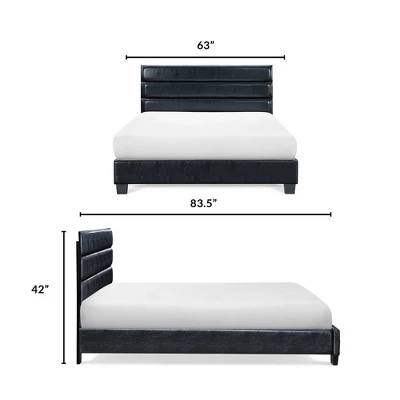 Hudson Leather Upholstered Bed Black - ClickDecor 12 Hudson Leather Upholstered Bed Black - ClickDecor - Image 10