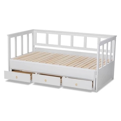 Twin To King Kendra Expandable Daybed With Storage Drawers White - Baxton Studio 8 Twin To King Kendra Expandable Daybed With Storage Drawers White - Baxton Studio - Image 6