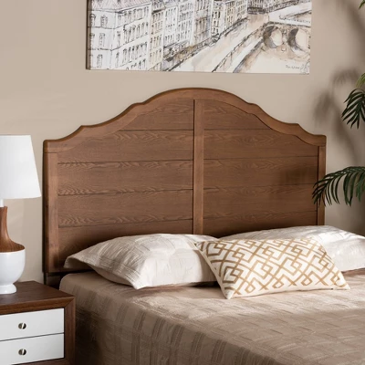 Full Clive Vintage Traditional Farmhouse Wood Headboard Walnut - Baxton Studio 4 Full Clive Vintage Traditional Farmhouse Wood Headboard Walnut - Baxton Studio - Image 2