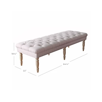 Classic Layla Tufted Bench - HomePop 3 Classic Layla Tufted Bench - HomePop
