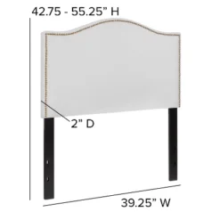Flash Furniture Lexington Upholstered Twin Size Headboard With Accent Nail Trim In White Fabric 7 Flash Furniture Lexington Upholstered Twin Size Headboard With Accent Nail Trim In White Fabric -Bedroom Home Store GUEST ac6d7a06 5ff6 497a 94b9 6082ee840fc0