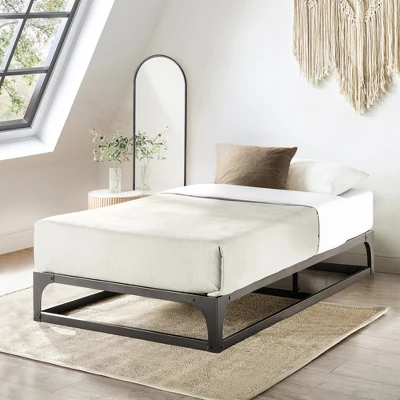 9" Metal Hinged Corner Platform Bed Frame Black - Mellow 9 9" Metal Hinged Corner Platform Bed Frame Black - Mellow - Image 7